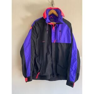 Vintage Columbia Criterion Ski Jacket Radial Sleeve 90s Neon Retro Mens L Tall